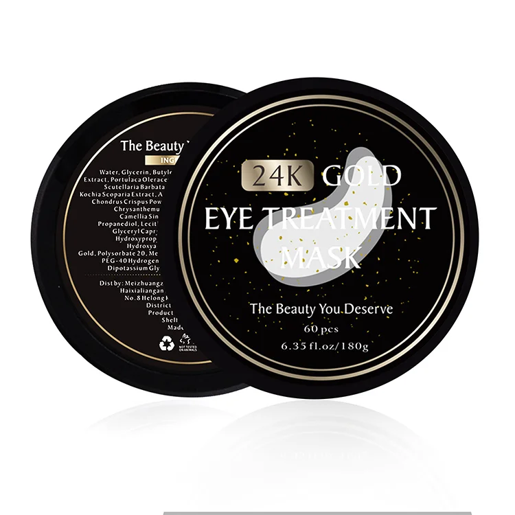 

Private Label Korean cosmetics Amazon Beauty Hot selling Eye Pad For Skin Care Hydrating Reduce Dark Circle 24K Gold Eye Mask