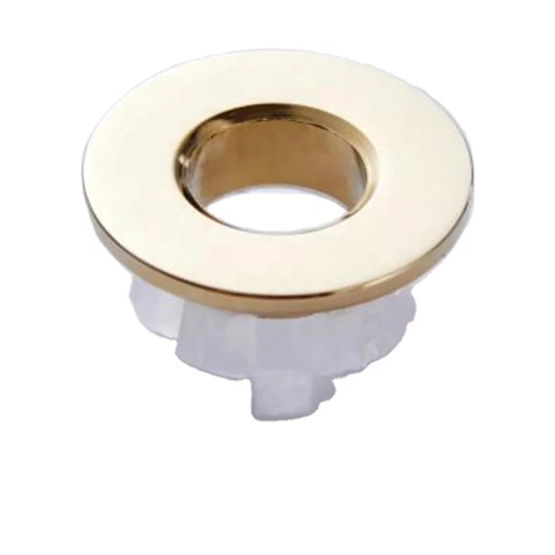 

Bathroom Black / Gold Sink Round Hole Overflow Cover Basin Ceramic Pots Overflow Covers Kitchen Sink Bathroom Accessories