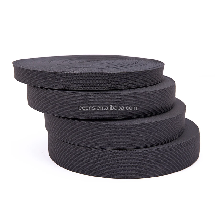 

Adjustable Black Logo Custom Elastic Band Nylon Webbing for Wigs