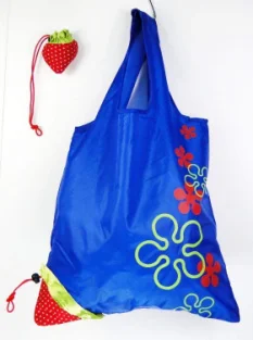 Eco Custom Fruits Erdbeere wiederverwendbare faltbare Aufbewahrungs-Einkaufstaschen mit Logos