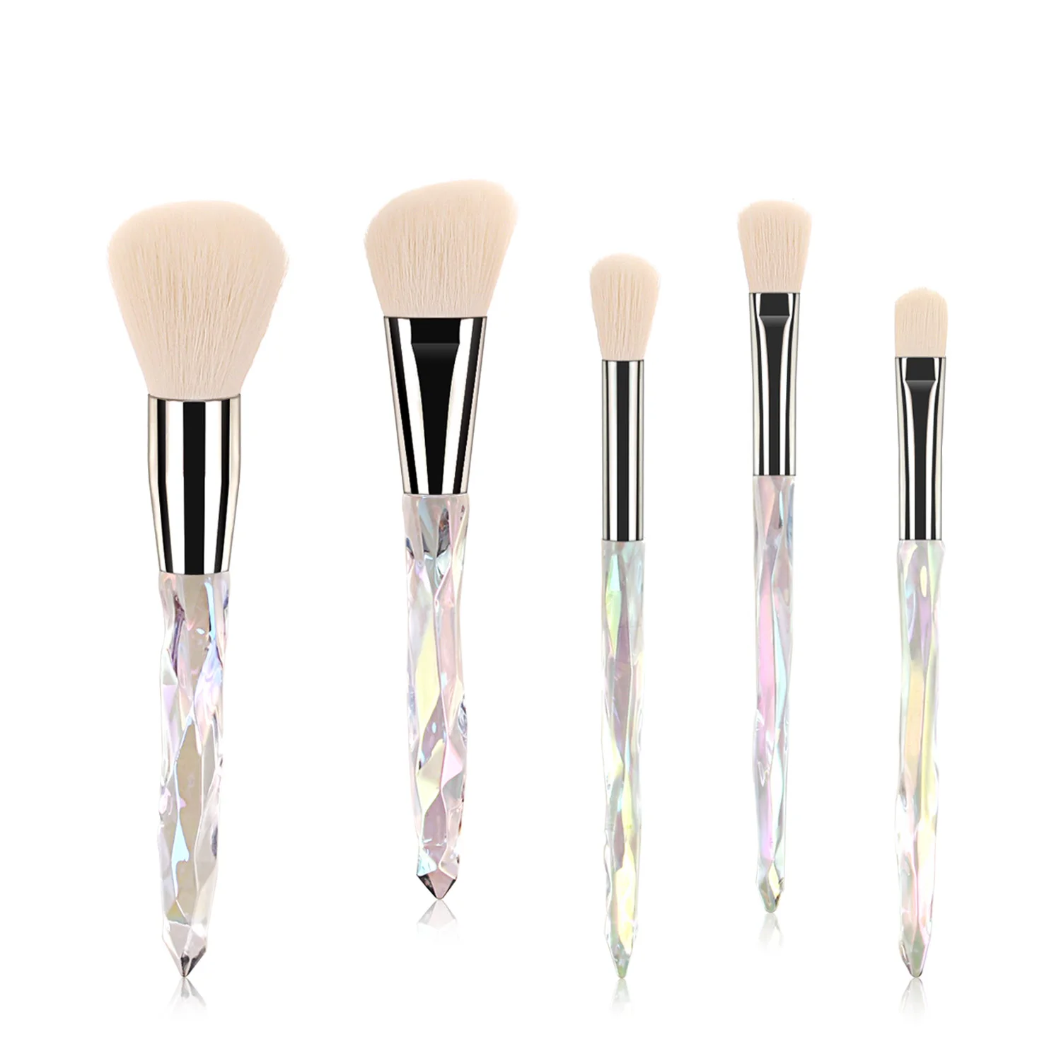 

5Pcs White Basic Makeup Brush Wholesale Rhinestone Makeup Brush Set