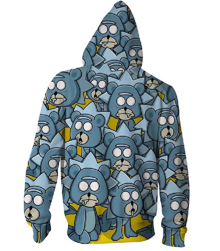 High End Custom Printing rick and morty Sublimation 100% Polyester Hoodie