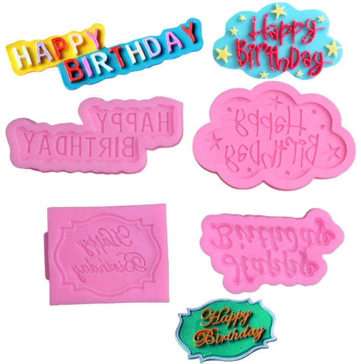 

3D Letter Fondant Tools Cake- Decoration Happy Birthday Alphabet Mold - Decorative Silicone Chocolate Mold
