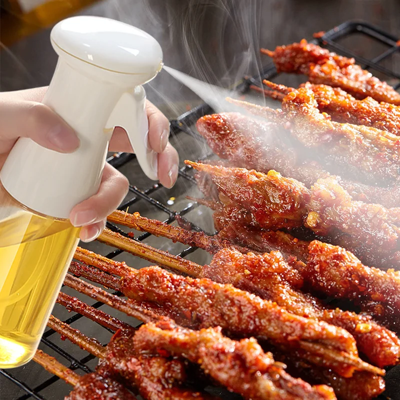 

NEW White Color 370ml Outdoor BBQ Oil Seasoning Cooking Sprayer Oil Bottle