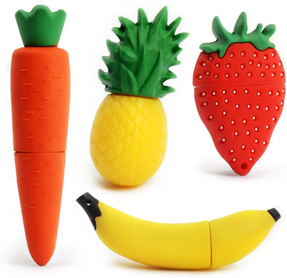 Gitra Fruits USB Flash Drive Thumb Drive Memory Stick Pineapple Carrot Banana Strawberry Pen Drive Gift Data Storage U Disk