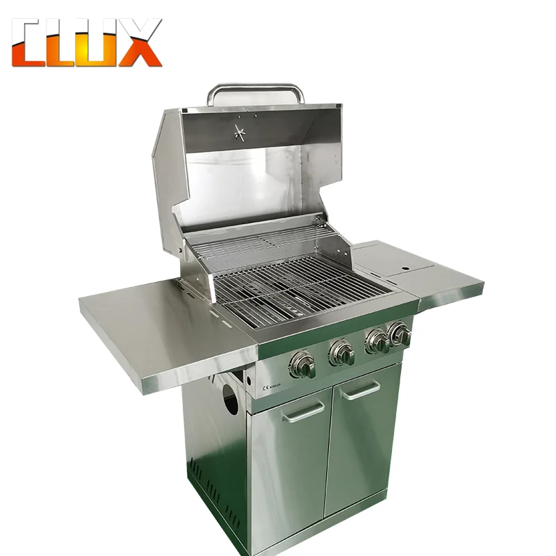

Outdoor full stainless steel gas bbq grill double kitchen cabinet barbeque