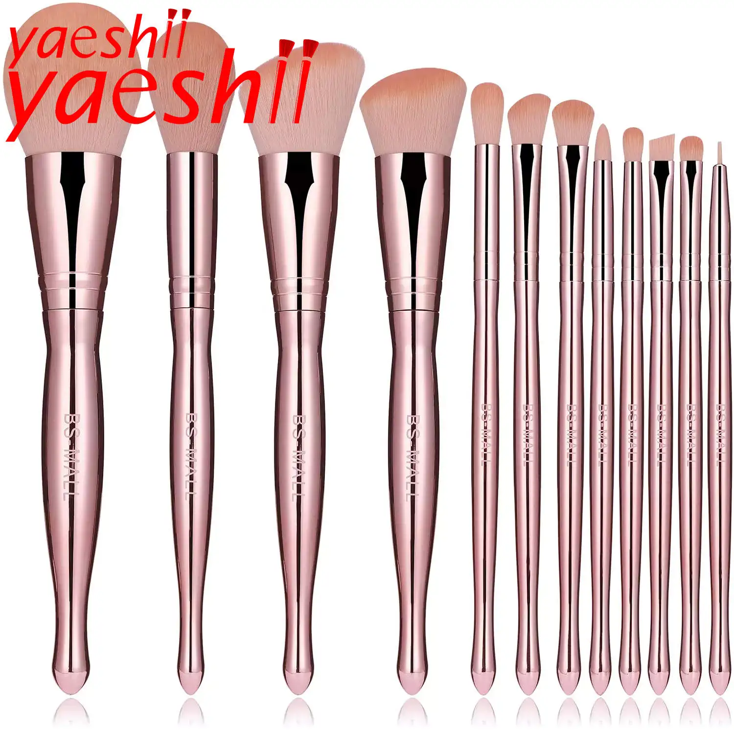 

Yaeshii professional brochas para maquillaje pink vegan private label brochas de maquillaje pinceaux maquillage makeup brush set