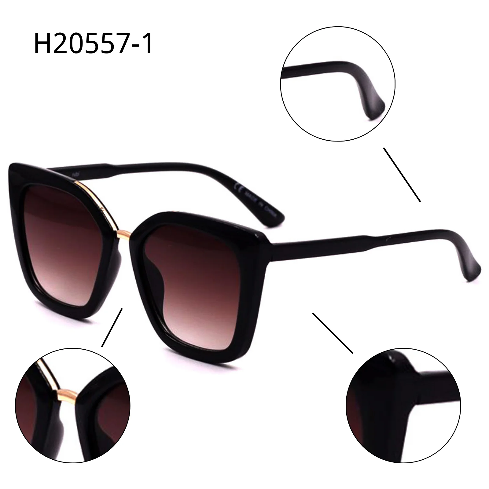 

VIFF HP20557 Vintage Big Frame Sun Glasses River Hot Amazon Seller Chinese Manufacturer Fashion Women Oversized Sunglasses, Multy and can be customized