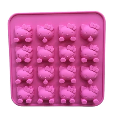 

New style hello kitty Silicone cake mold 16 even Hello kitty cat jelly pudding DIY chocolate mold