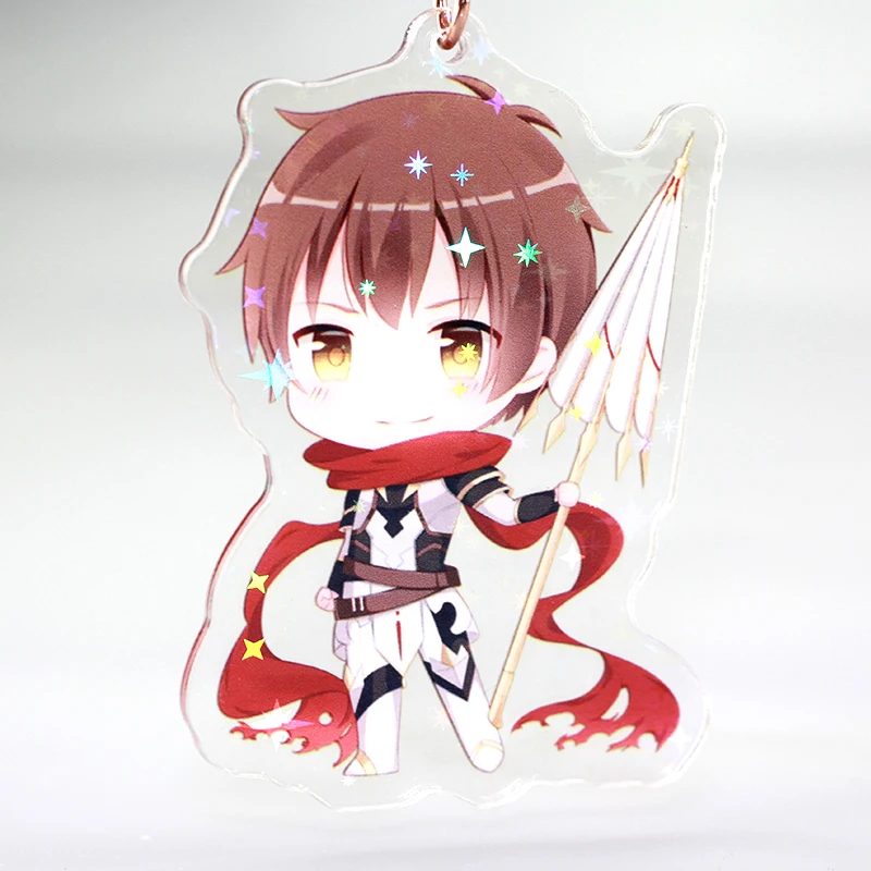 
NO MOQ eco friendly material custom acrylic keychain manufacturer charm printing with your design 