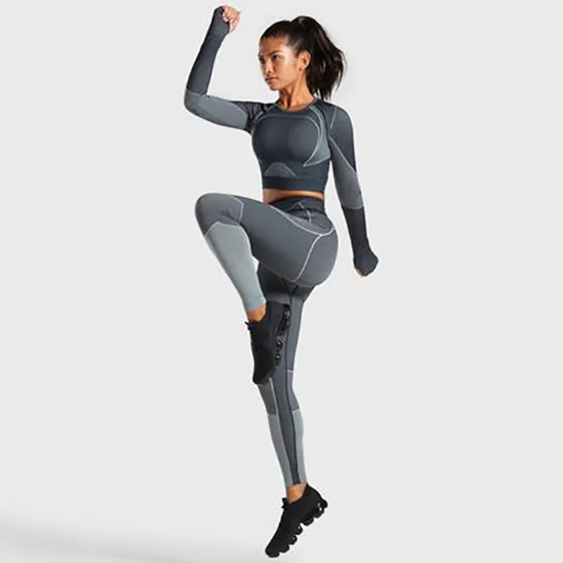 

2020 New Arrival Women Tight Fast Drying Yoga Suit Love Fitness Seamless Yoga Suit Yoga Pants