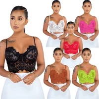 

Women's Underwire Sexy Floral Lace Bralette Crop Top