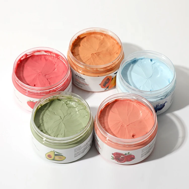 

Mascarilla Facial Barro Skin Avocado Blue Pink Dead Sea Face Mud Mask Beauty Acne Treatment Whitening Fruit Facial Clay Mask