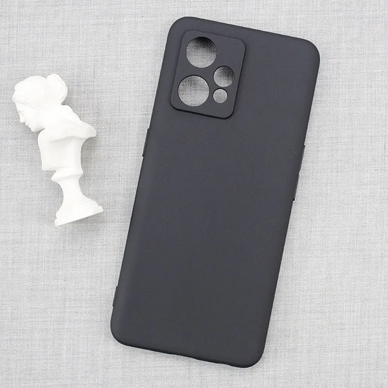 

Black Case For Realme 9 Pro C35 8 8i C21Y GT GT2 Pro GT Neo 2 C25 C21 C17 C15 Matte Soft TPU Lens Protection Cover Couqe Fundas