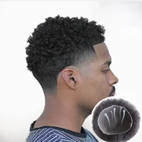 

Wig For Black Men, Mens Afro Kinky Curl Human Hair Wig Lace Bases Toupee Unit Piece Replacement System From Chinese Manufacture