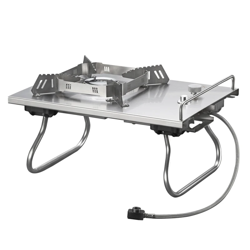 

ALOCS outdoor gas stove tent camping cook windproof portable Stainless steel stove folding high power burner