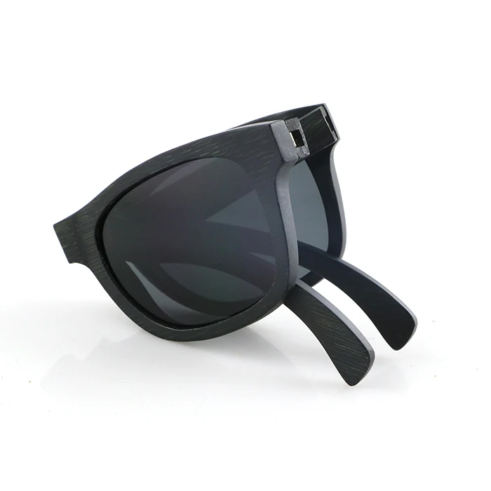 

custom foldable bamboo sunglasses wooden collasable folding glasses