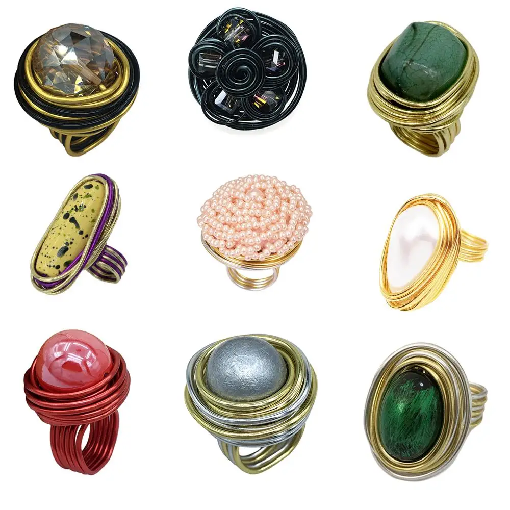 

Fashion mix styles statement big finger rings boho handmade Indian jewelry accessories wedding party vintage beads rings women, As picture shown