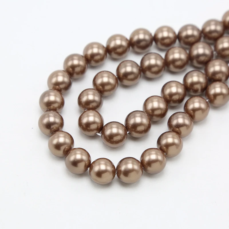 

Shell Pearl Round Beads for Necklace Jewelry Making DIY Material
