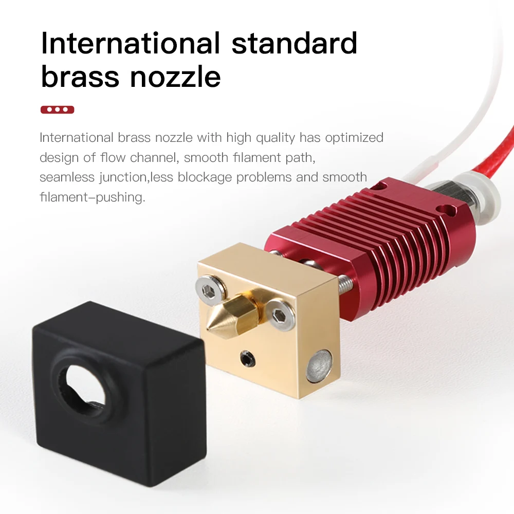 
Creality Ender 3 Parts Nozzle 0.4mm 3D Printer Stable Performance Red Color 3D Print Nozzle Kit 