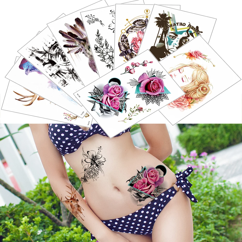

Male Body Art Water Transfer DIY Temporary Tattoo Sticker TH201 - TH240, Metallic / colorful / customized