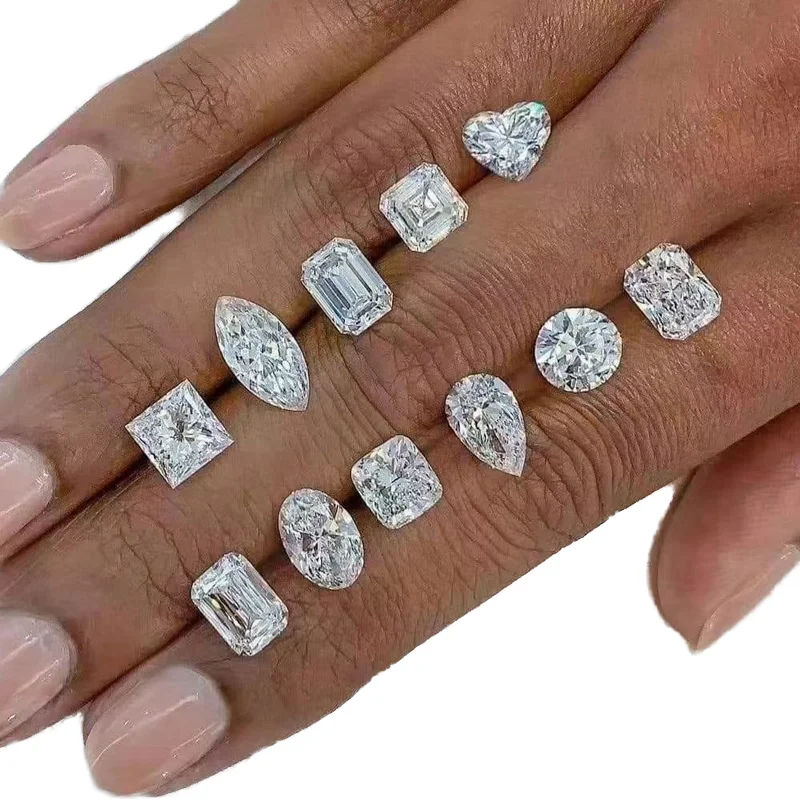 Mossanite Manufacturer White Round Fancy Cut D Color White VVS Gra Certified Loose Moissanite Diamond Stone