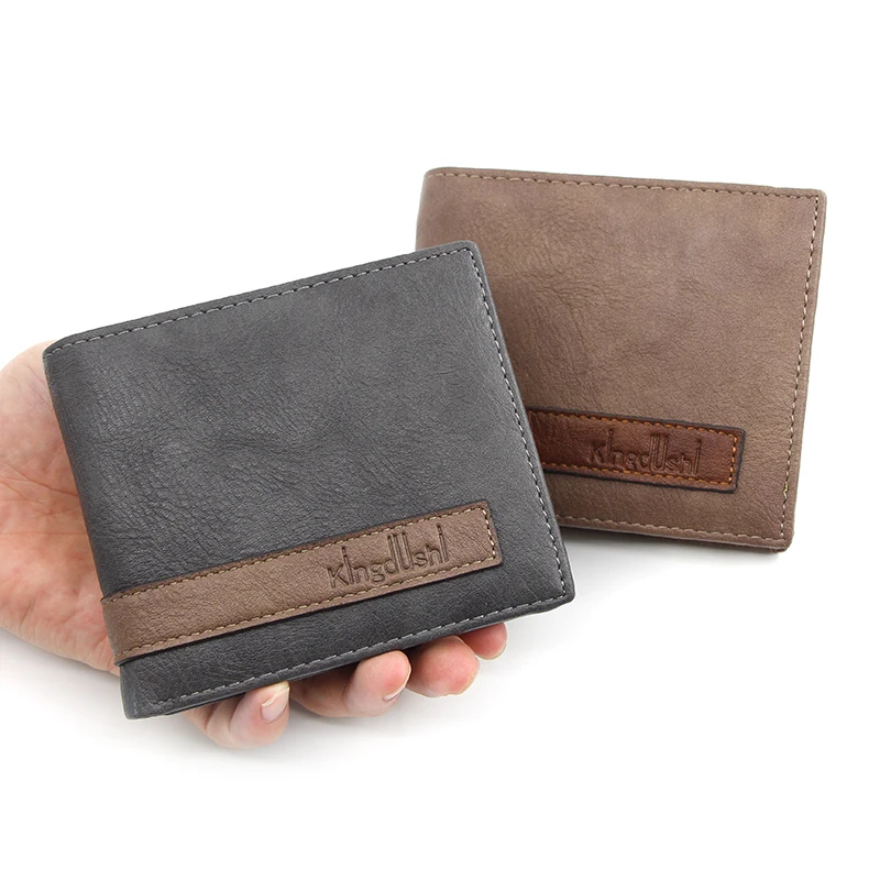 

Amazon hot selling PU leather men customs leather wallets for men