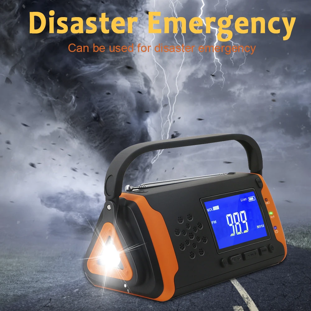 
am fm radio digital rechargeable dynamo radio with mobile charger and flashlight 