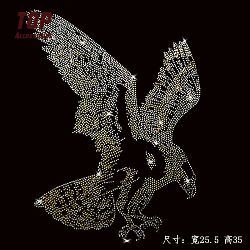 

Hot Sale Custom Iron on Heat Transfers Hotfix Rhinestones Transfer on Clothes