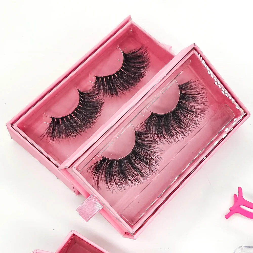 

wholesale 25 mm eyelashes 3d faux mink With Packaging Box Fluffy Lashes false eyelashes faux mink eyelashes, Black color