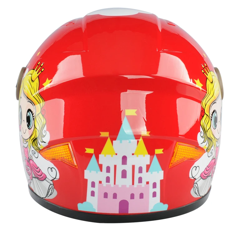 High Quality Cartoon Kid Helmet Motorcycle Cute Children Full Face