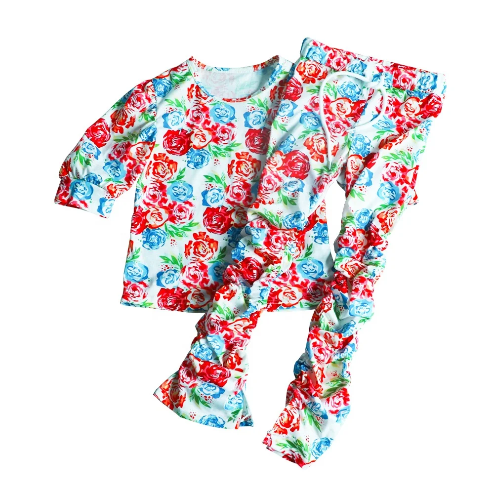 

Unique Baby Girl Clothes for 6 Month Clothing Flower Shirts Elastic Pants Clothes Sets Ten Girl Summer Clothes