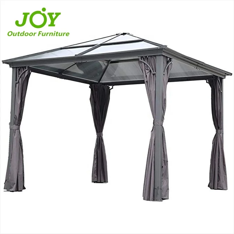 

Factory Directly Special Offers 3x3m Garden Aluminum Metal Outdoor Polycarbonate Roof Gazebo, Customized