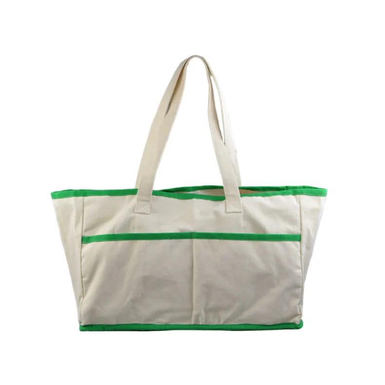 

vegetable and fruit shopping pocket extra large cotton canvas tote bag, Customized color