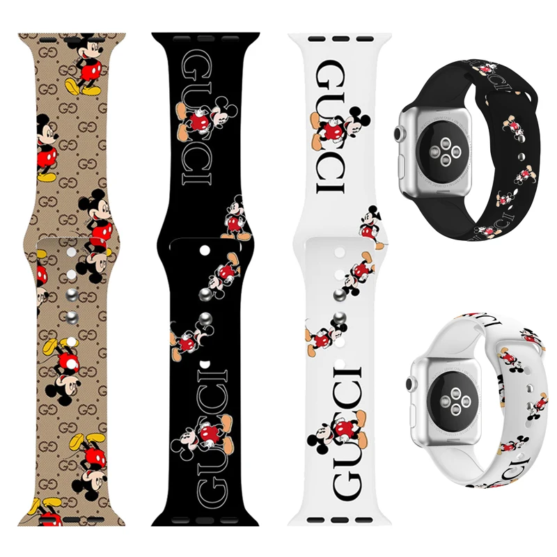 

Fashion Silicone strap For Apple Watch band 44 mm/40mm iwatch Band 38mm 42mm Sport bracelet Rubber watchband