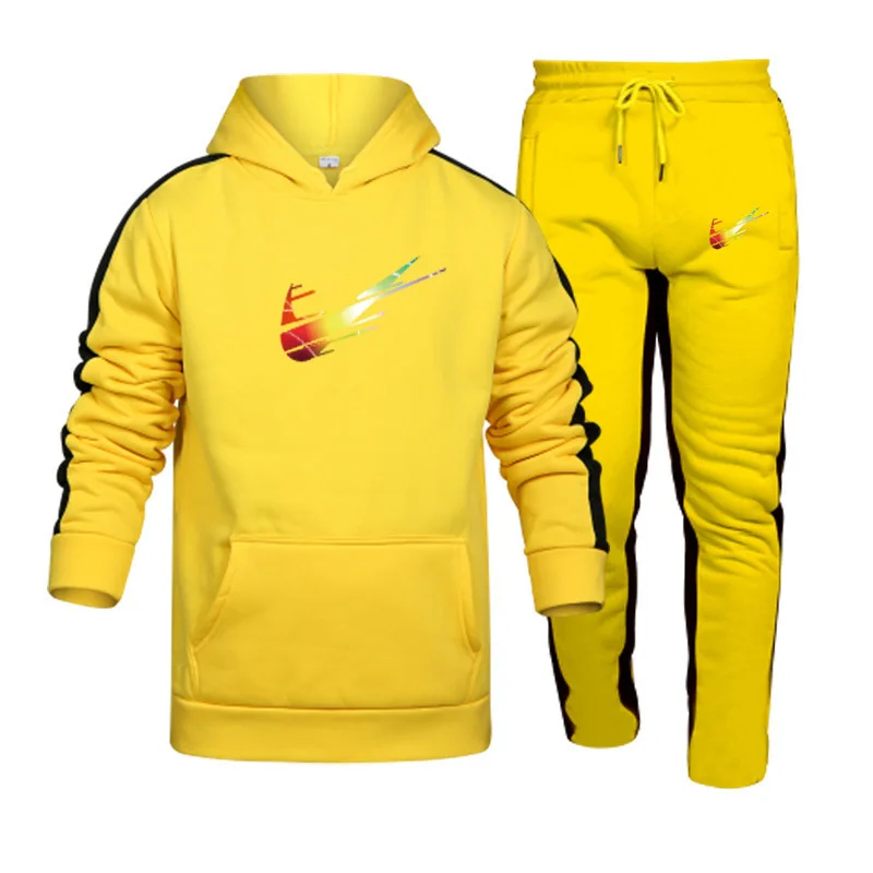 

2021 Wholesale new design 100 cotton unisex pullover hoodies set for men, Customized color