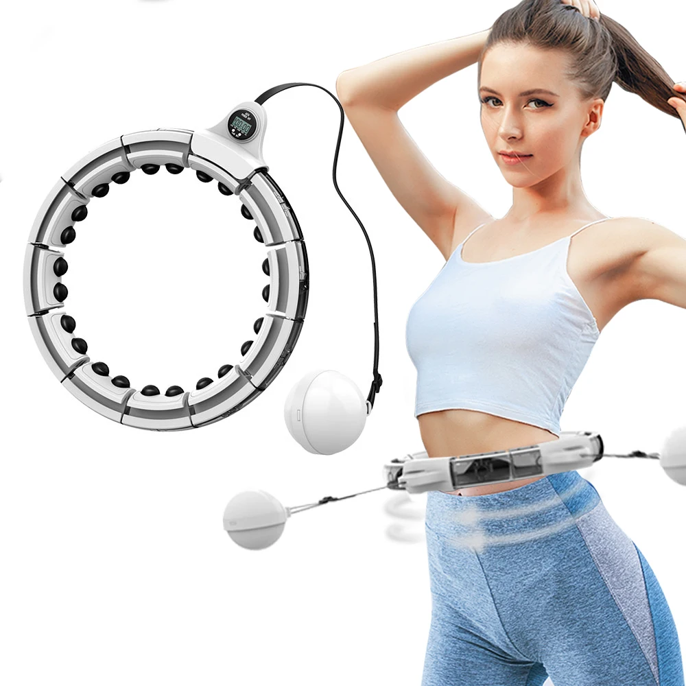 

Ready To Ship Silicone Abs New Mobile Gym Fitness Topko Smart with digital weighted loss Hula Ring Hoop Hula-Hoop For Women, Blue/pink/customized color