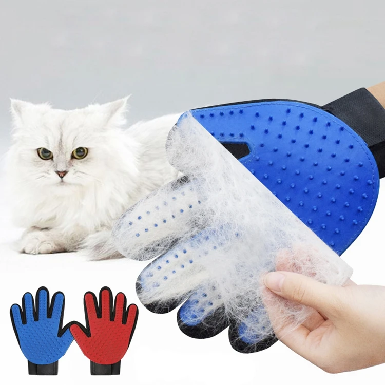 

Premium Quality High Efficient Pet Hair Remover Glove Dog Cat Grooming Gloves Massage Brush for Pets