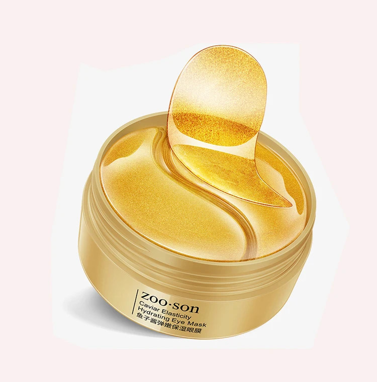 

ZOOSON OEM collagen gold caviar silk gel eye mask nourishing Anti-wrinkle dark circles under eye mask