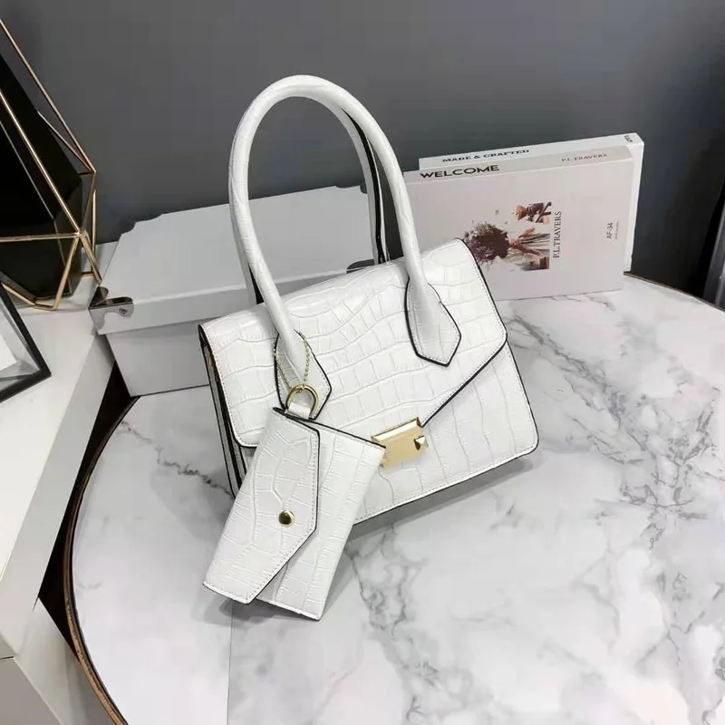 

Women Hangbag Large Capacity Fashion Crocodile Pattern One-shoulder Messenger Bag