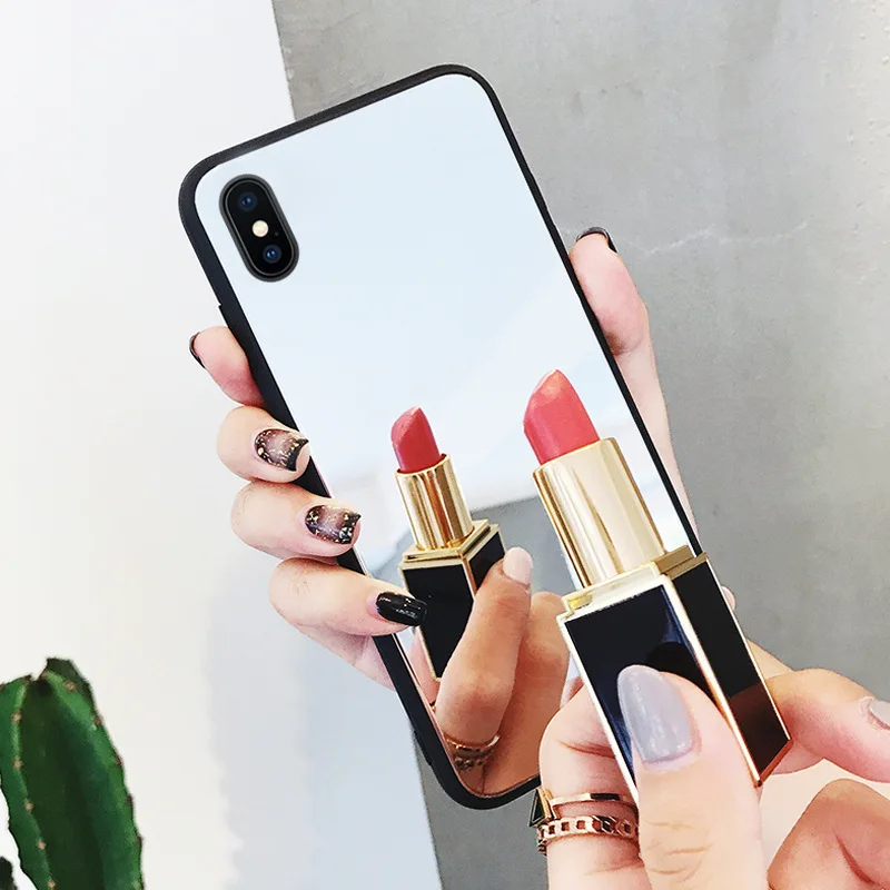 

Manufacture mobile fashion S20 mirror cellphone cases For Iphone 8 X cover mirror phone case
