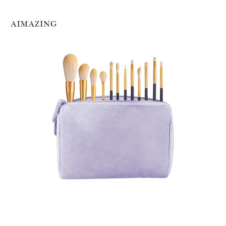 

Beauty Promotional Bag Eco Friendly Makeup Bag Velvet Cosmetic Case Velvet Cosmetic Drawstring Beauty Pouch No Logo, Customized color