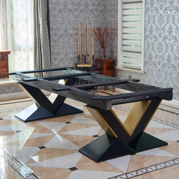 
2019 New arrival private customized 9ft pool tables with V shape legs 