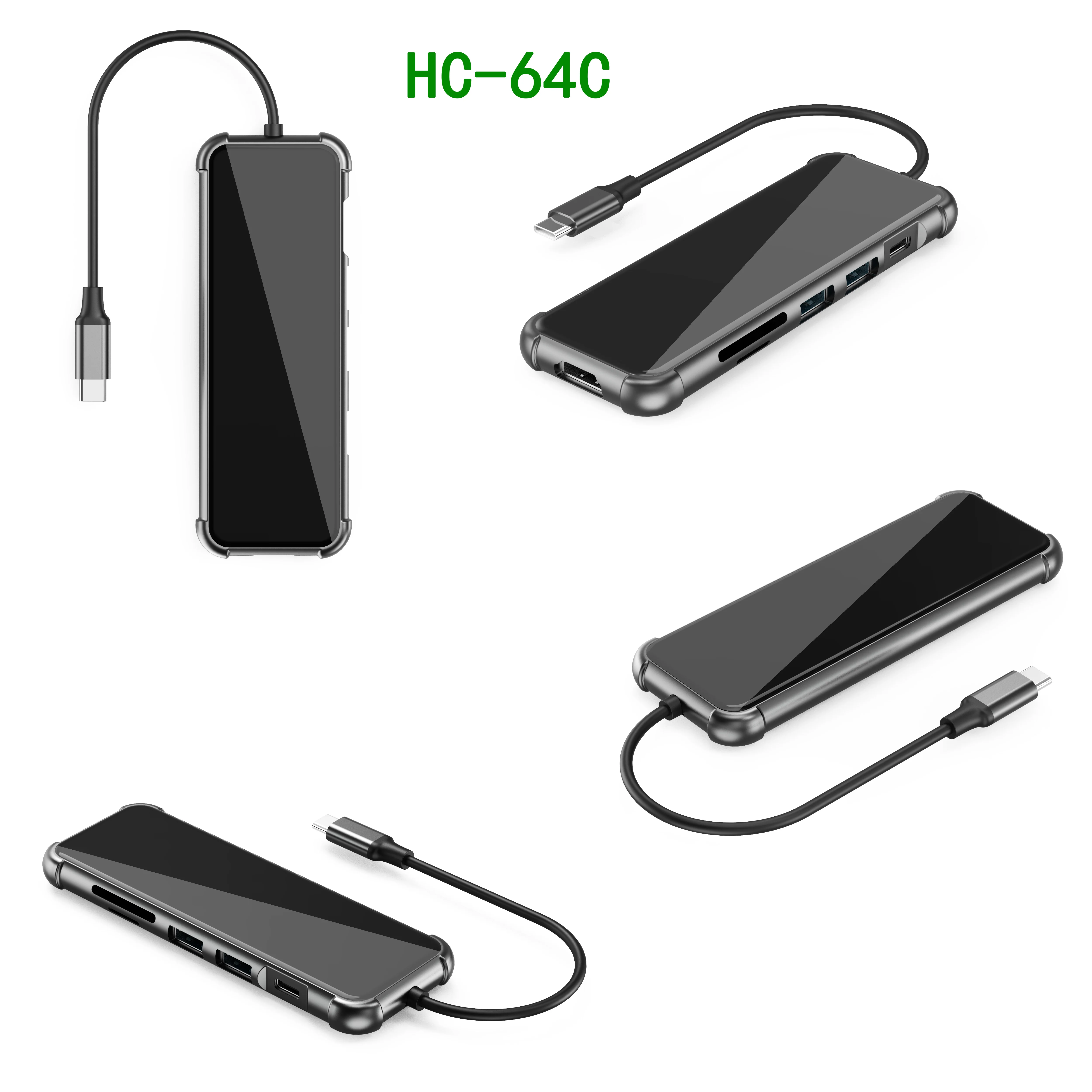 

Aluminum Usb Hub Multi Function USB3.0 Docking Station Laptops Adapter For Macbook Pro