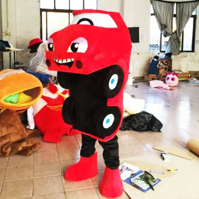 

Enjoyment CE adults red car mascot costume, custom made mascot commercial