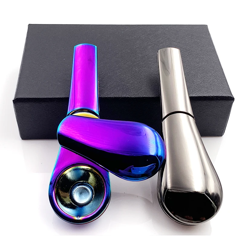

Pipe Weed Pipe Authentic Luxury Business Gift Waterless Water Bong Shop Supplies Tobacco Smoking Accessories, Colorful gradient, gold, black, silver
