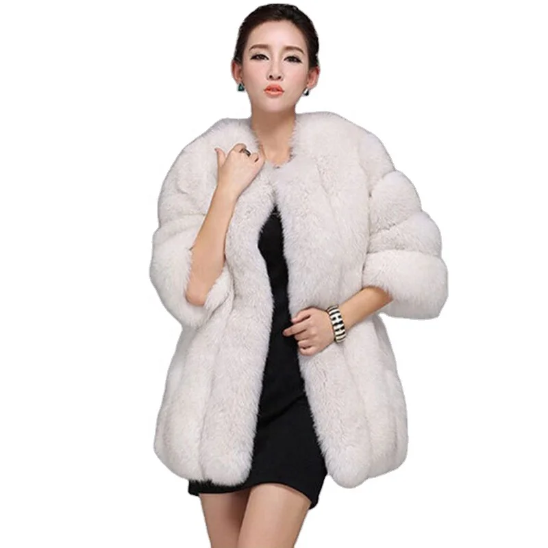 

2021 new Fox Fur grass coat women's medium and long artificial fur integrated women's coat fashion coat