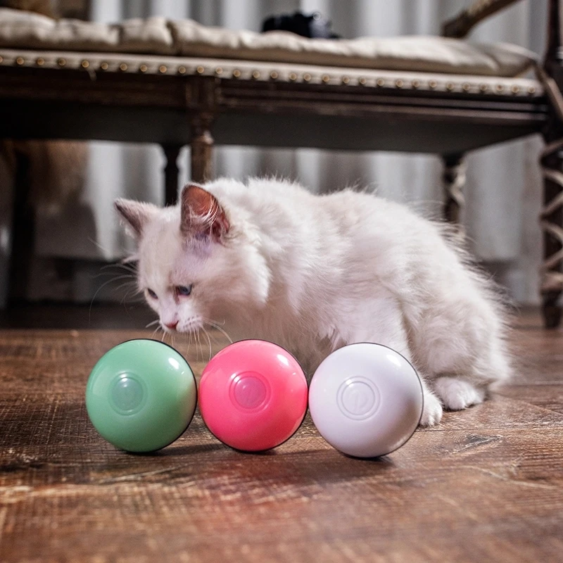 

Best selling pet products in usa Automatic electronic led laser cat toy ball, White/green/pink