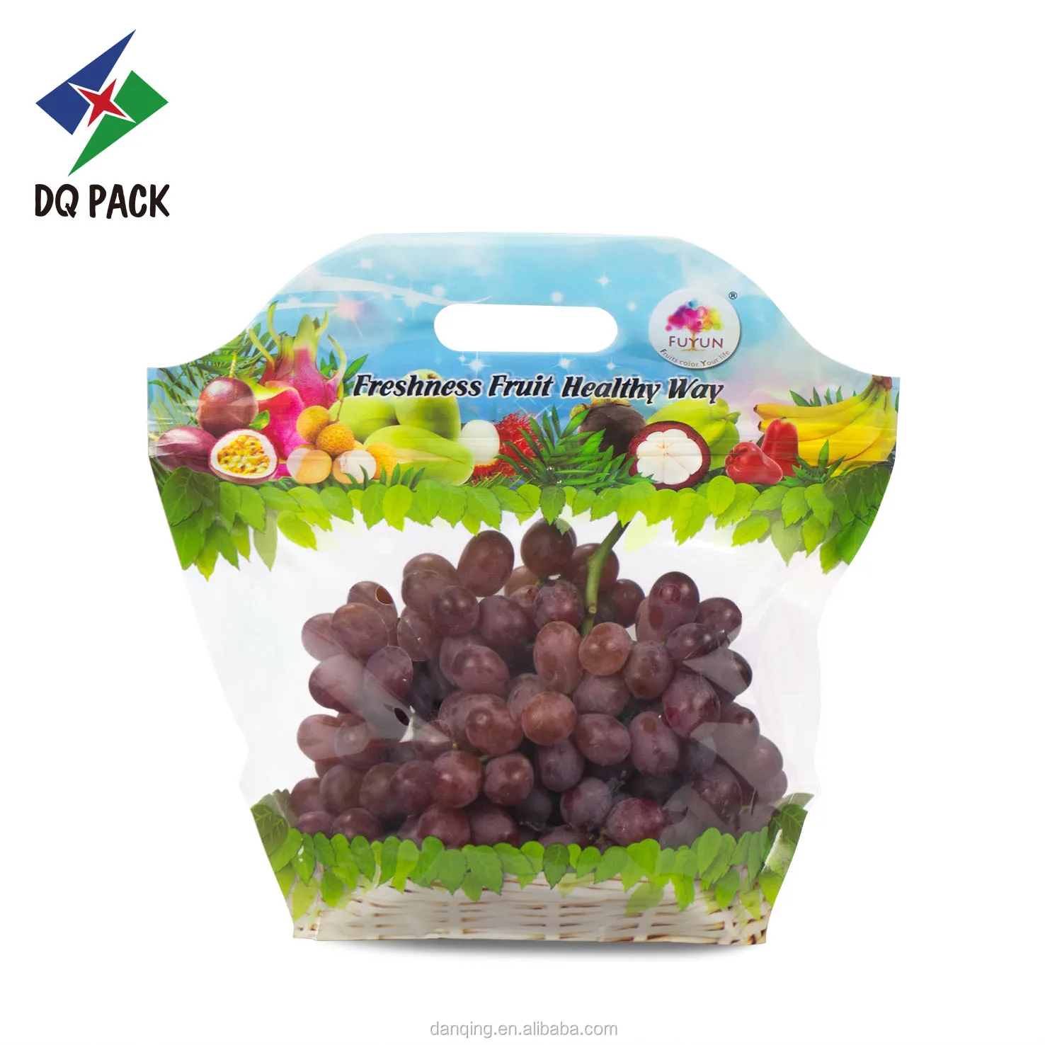 Food grade plastic packaging with custom Printed Fruit vent bag With Zipper