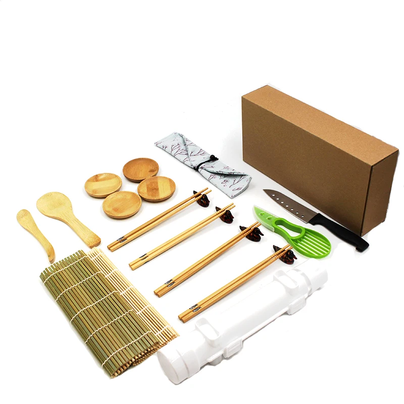 

Amazon Hot Sale Sushi Make Kit Bamboo Sushi Tools Bazooka, Natural